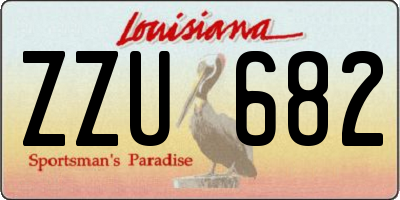 LA license plate ZZU682
