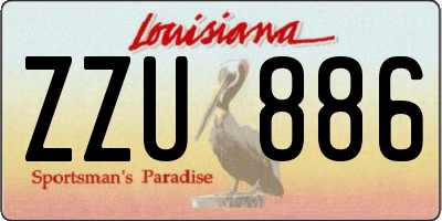 LA license plate ZZU886