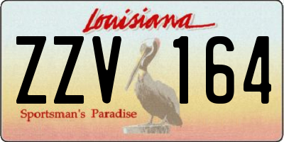 LA license plate ZZV164