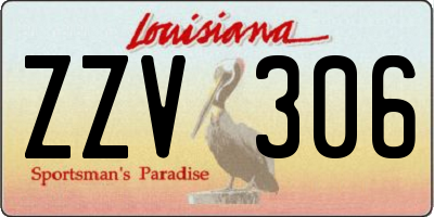 LA license plate ZZV306