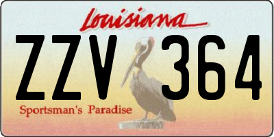 LA license plate ZZV364