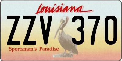 LA license plate ZZV370