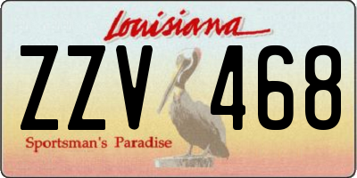 LA license plate ZZV468