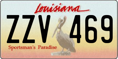 LA license plate ZZV469