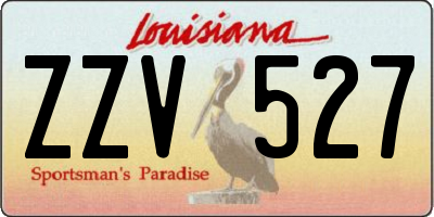 LA license plate ZZV527