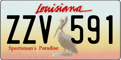 LA license plate ZZV591