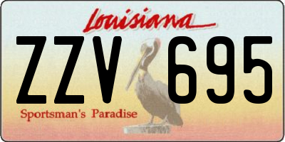 LA license plate ZZV695