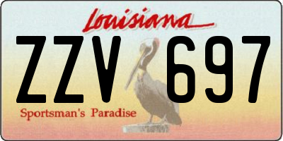 LA license plate ZZV697