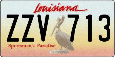 LA license plate ZZV713