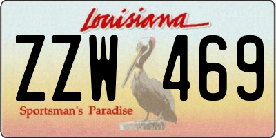 LA license plate ZZW469