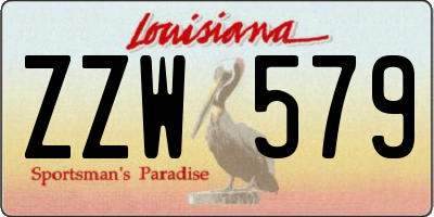 LA license plate ZZW579