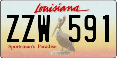 LA license plate ZZW591