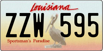 LA license plate ZZW595