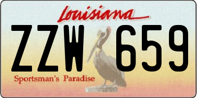 LA license plate ZZW659