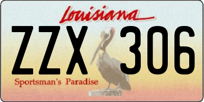 LA license plate ZZX306