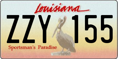 LA license plate ZZY155