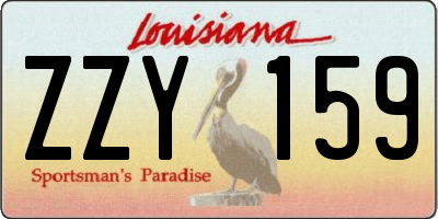 LA license plate ZZY159