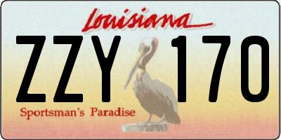 LA license plate ZZY170