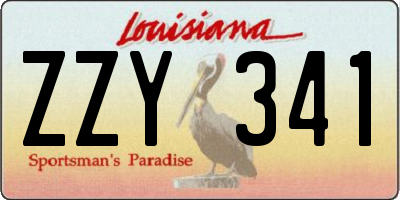 LA license plate ZZY341