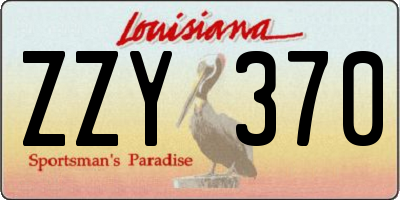 LA license plate ZZY370
