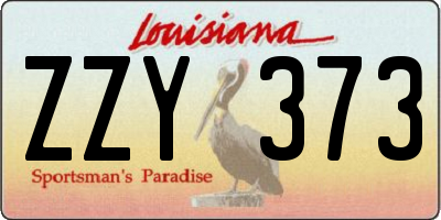 LA license plate ZZY373