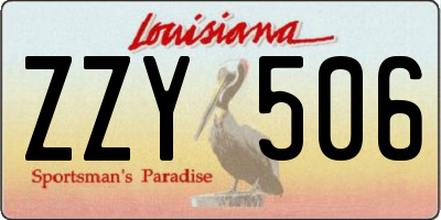 LA license plate ZZY506