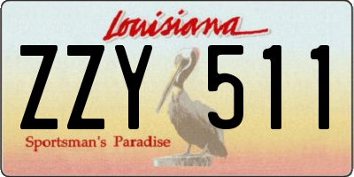 LA license plate ZZY511