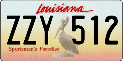 LA license plate ZZY512