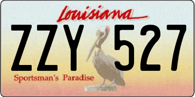 LA license plate ZZY527