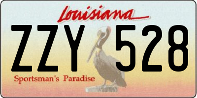 LA license plate ZZY528