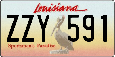 LA license plate ZZY591