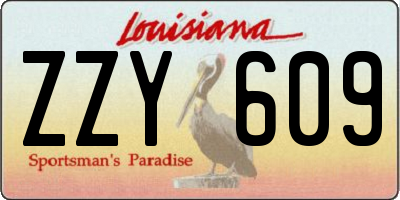 LA license plate ZZY609