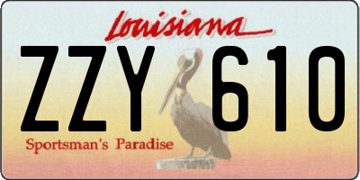 LA license plate ZZY610