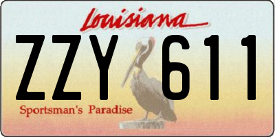 LA license plate ZZY611