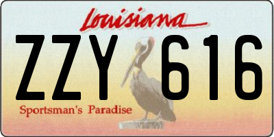 LA license plate ZZY616