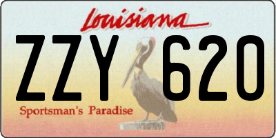 LA license plate ZZY620