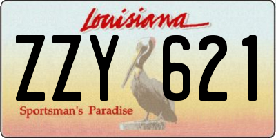 LA license plate ZZY621