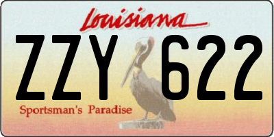 LA license plate ZZY622