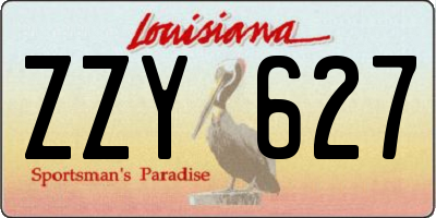 LA license plate ZZY627