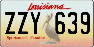 LA license plate ZZY639