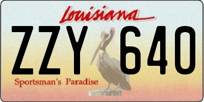 LA license plate ZZY640