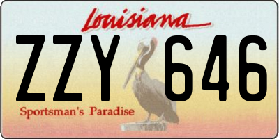 LA license plate ZZY646