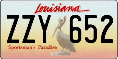 LA license plate ZZY652