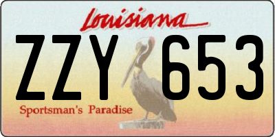 LA license plate ZZY653