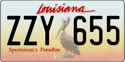 LA license plate ZZY655