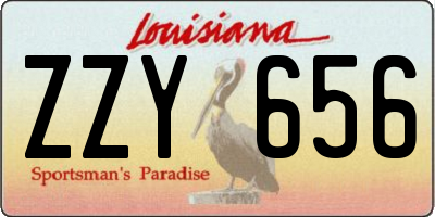 LA license plate ZZY656