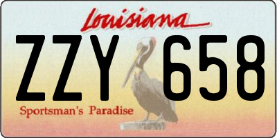 LA license plate ZZY658