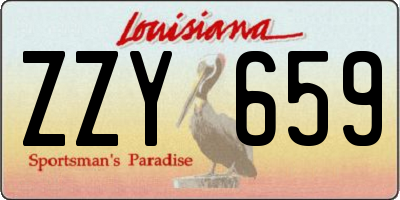 LA license plate ZZY659