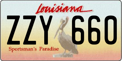 LA license plate ZZY660