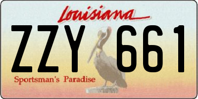 LA license plate ZZY661